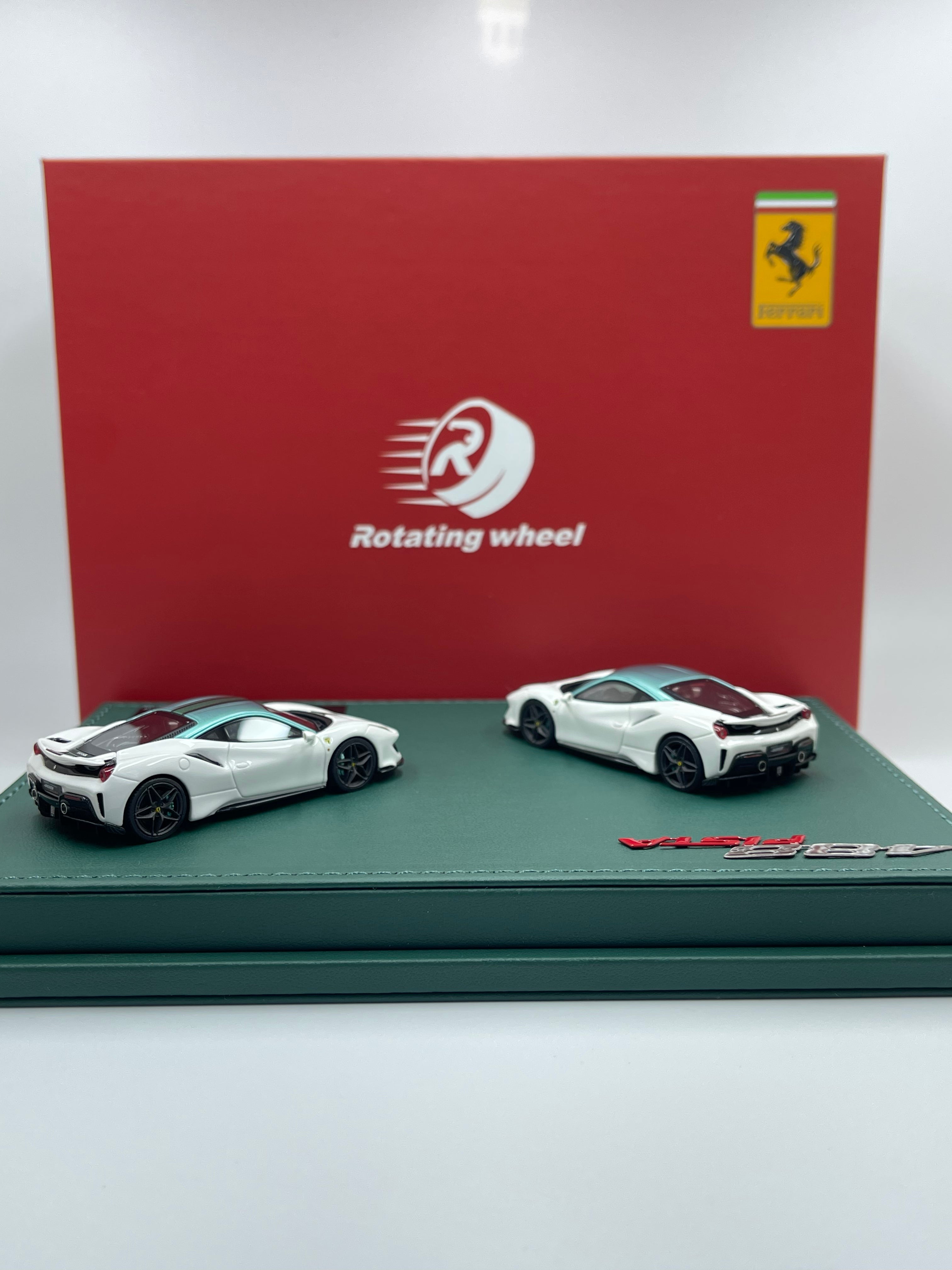 Rotating Wheel 1:64 Ferrari 488 Pista (2 Versions) – Horizon Diecast