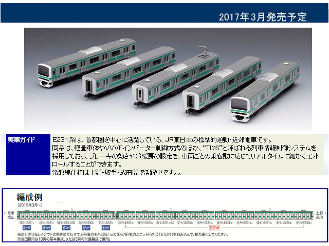 トミックス 92339 E231系(常磐線)基本5両セット（鉄道模型・Nゲージ