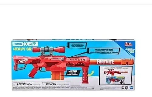 Nerf Fortnite Heavy Sr Blaster Blaster Fortnite Más Largo Rojo