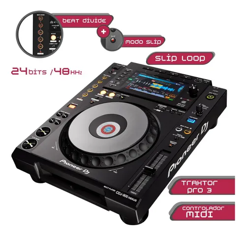 Cdj Pioneer Cdj-900nxs Linha Cdj-2000 Cdj-3000 Preto