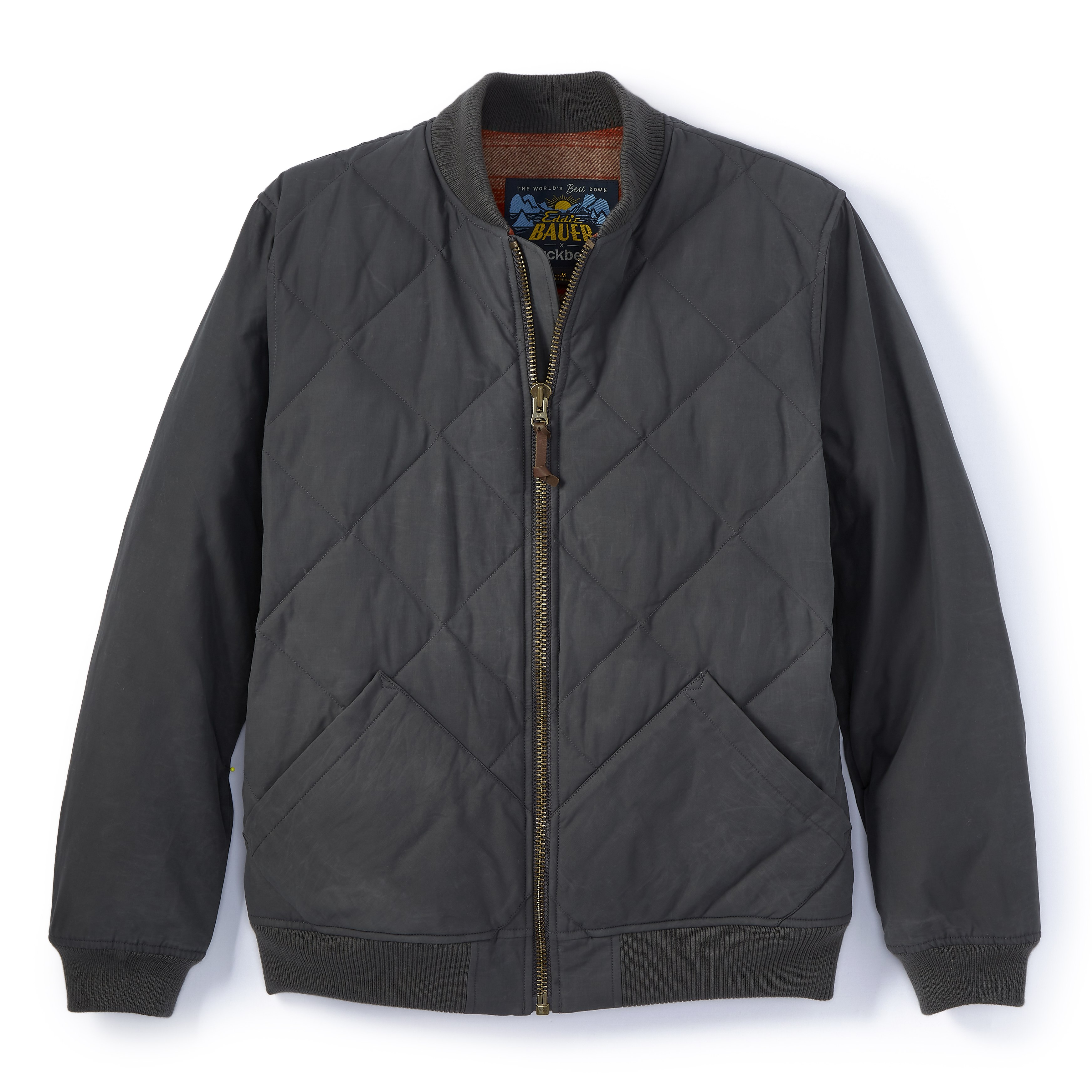 Eddie Bauer The Skyliner Waxed Jacket - Dark Smoke | Quilted
