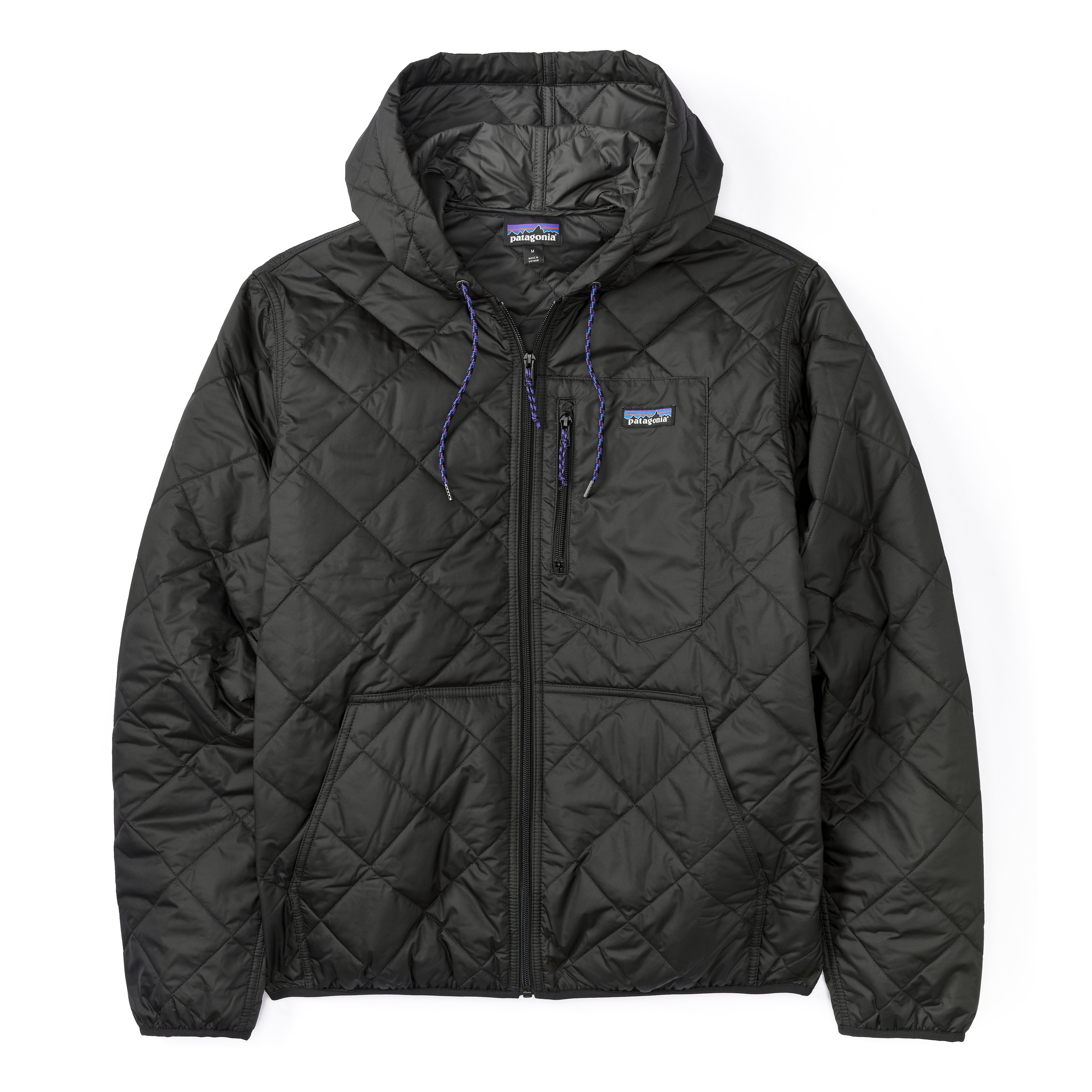 Patagonia Diamond Quilted Bomber Hoody - Black | Insulated Jackets