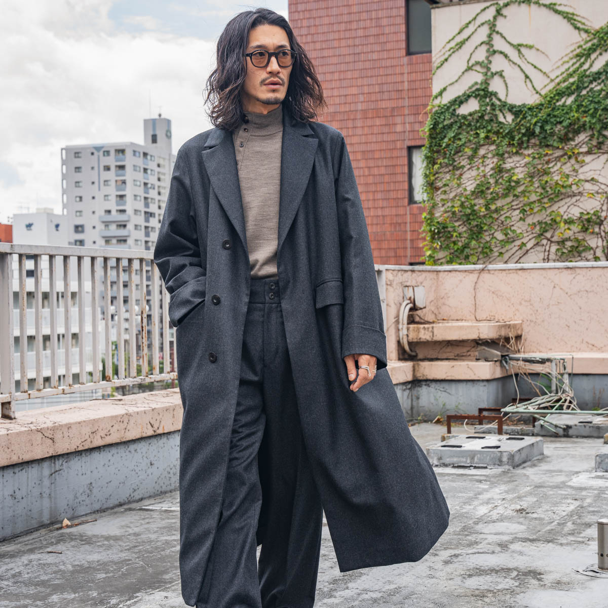 BURBERRY チェスターコート グレー 11