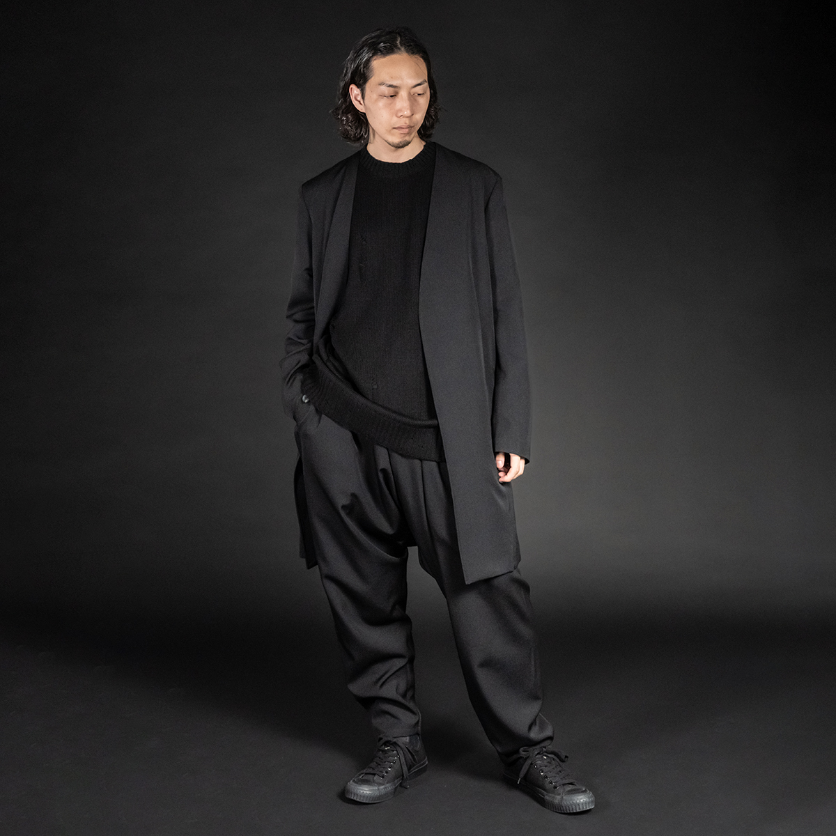 ヨウジヤマモト25AW スリムサルエルパンツ | HUES 福岡セレクトショップ