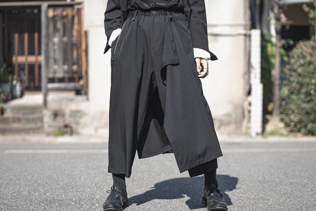 yohji yamamoto POUR HOMME ウールギャバラップパンツ Yohji Yamamoto