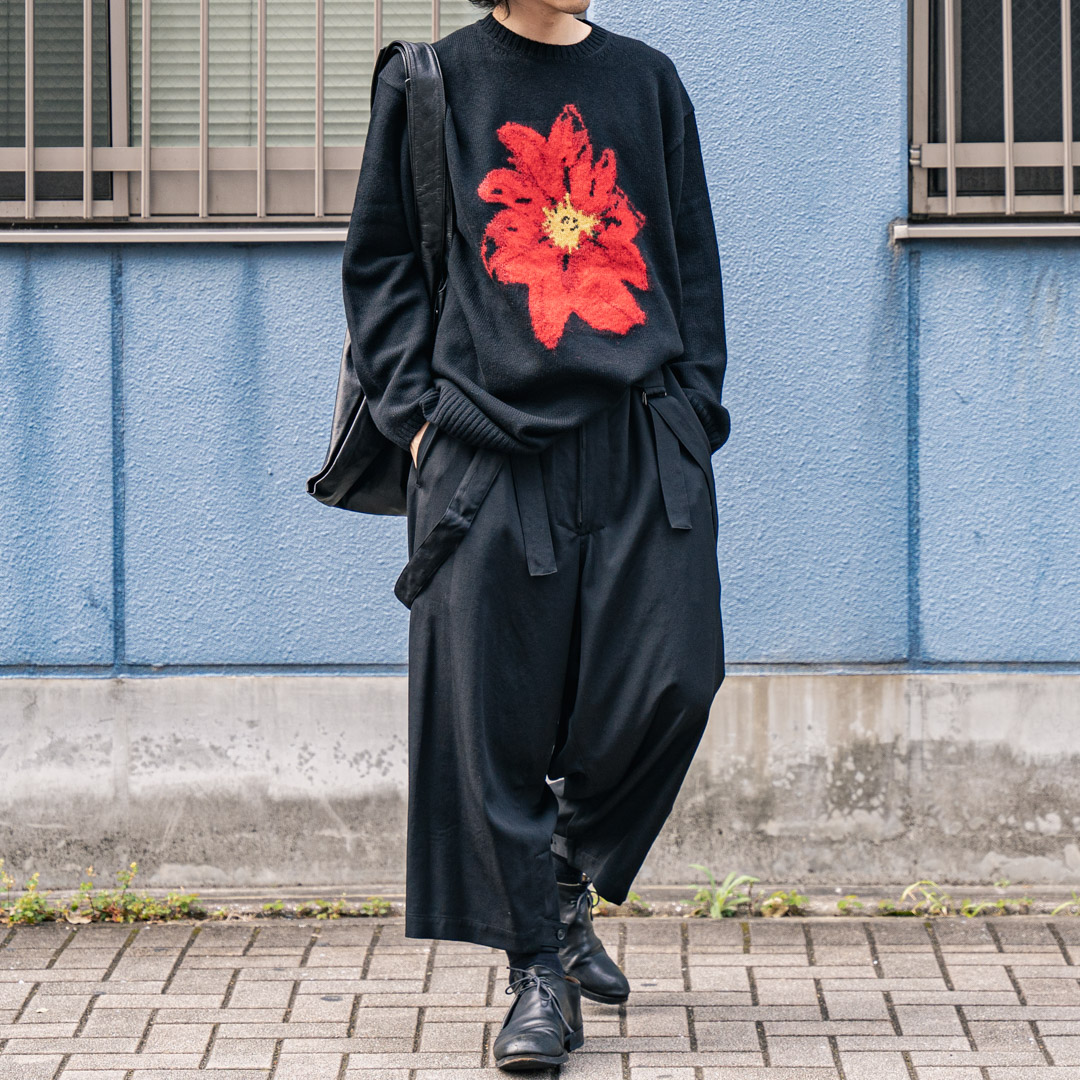 ヨウジヤマモト 21AW フラワークルーネックニット再入荷 | HUES 福岡