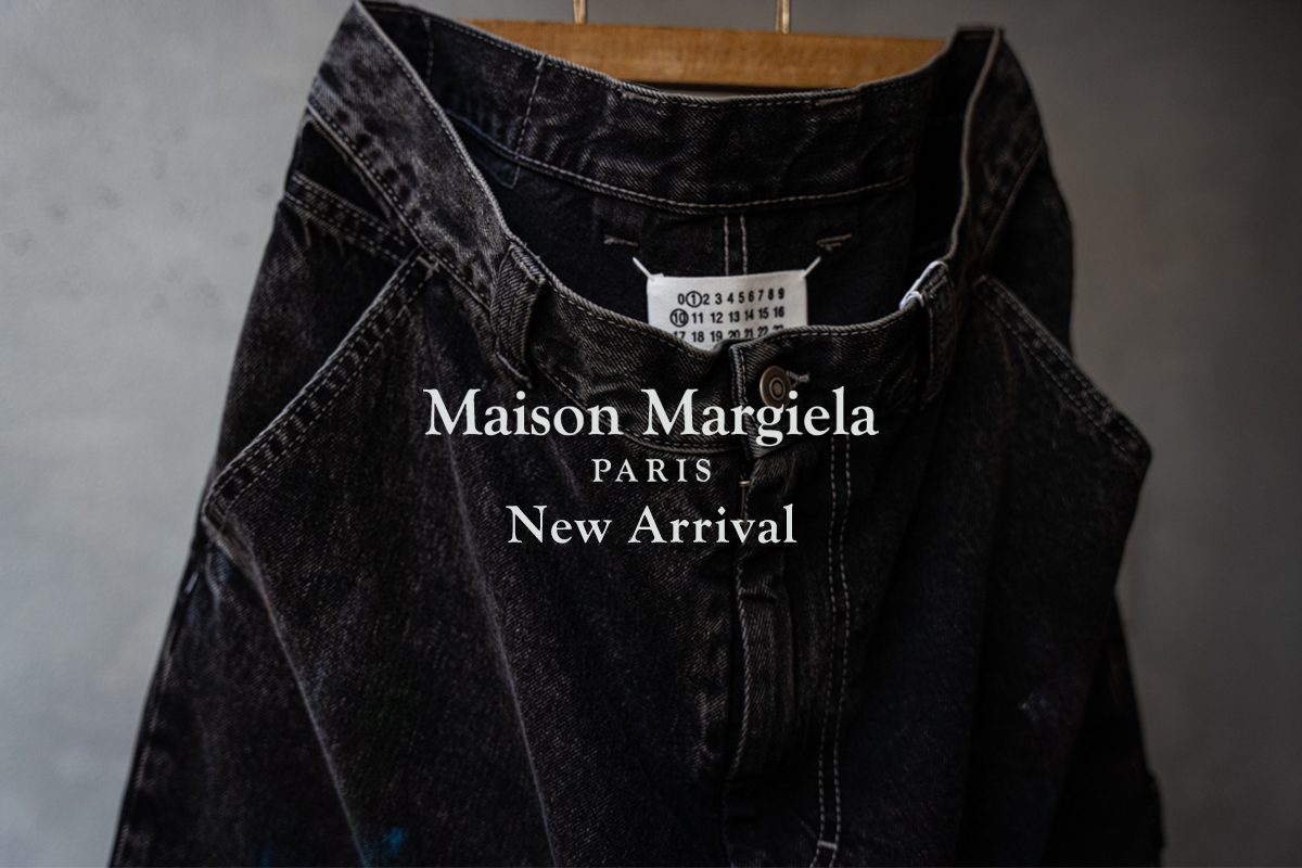 メゾンマルジェラのブラックデニム ワイドパンツ | HUES 福岡セレクト