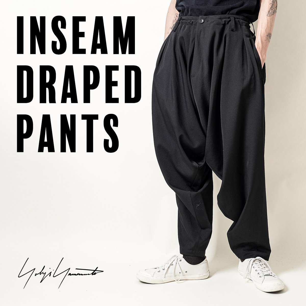 YOHJI YAMAMOTO ドレープパンツ | HUES 福岡セレクトショップ