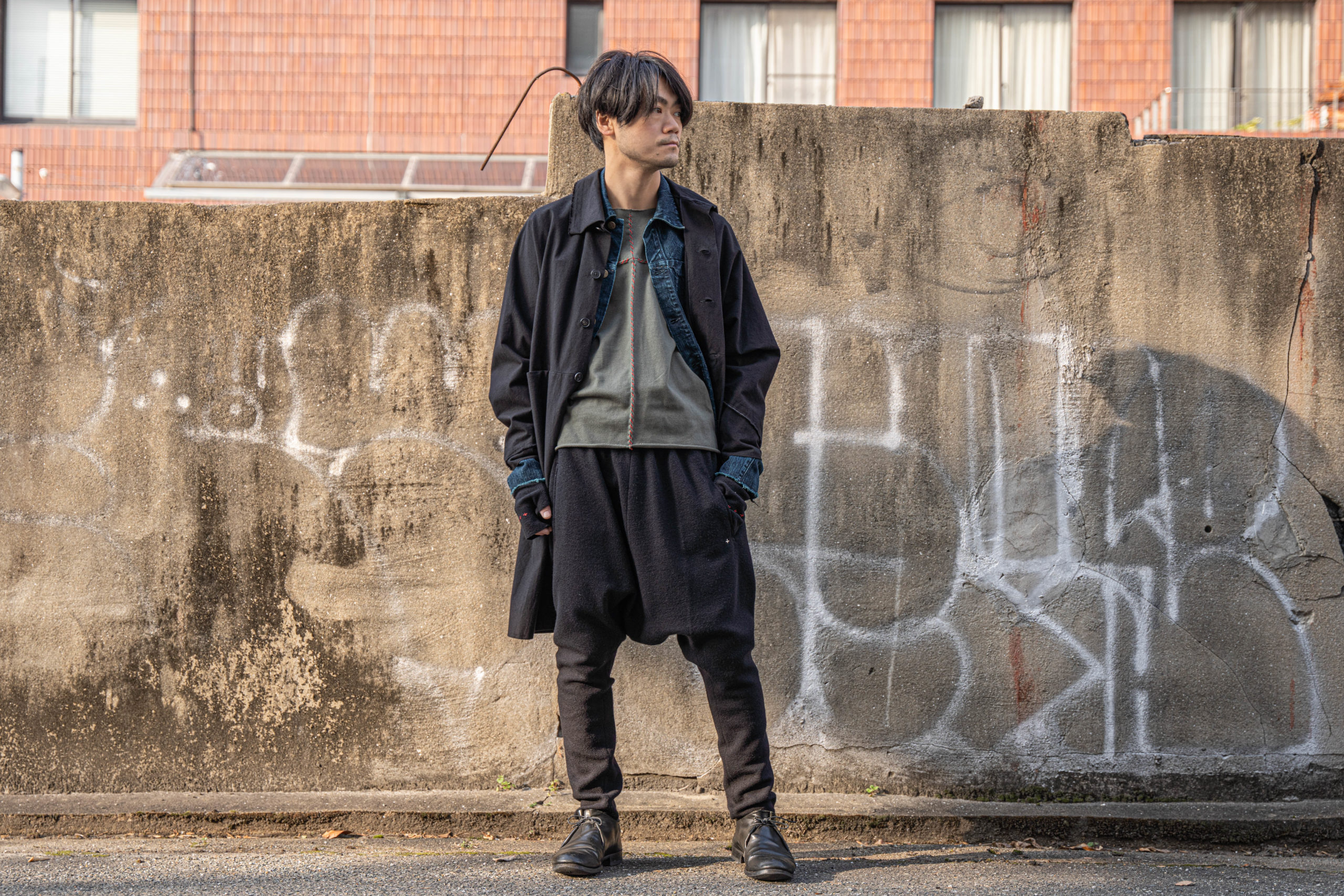 m.a+ ウールジャージサルエルパンツ | HUES 福岡セレクトショップ