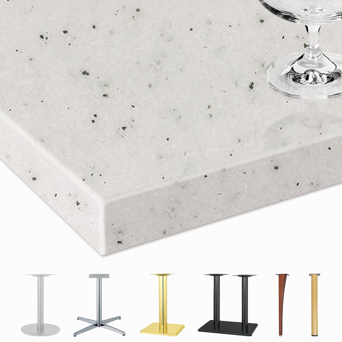 人工大理石天板（鏡面みかげ柄）CM-201C｜ハストネットのテーブル