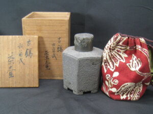 628『中国美術 古錫 茶入茶壺』 /骨董品 古美術 古玩 アンティーク