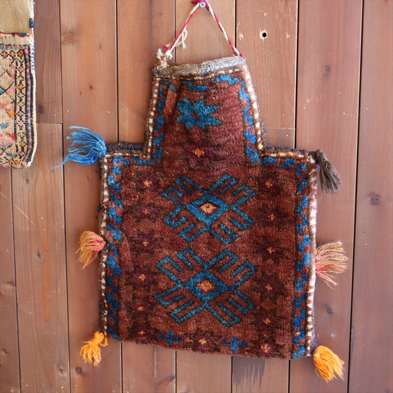 アンティーク キリム/スマック織 アフシャール族の塩袋 手織り