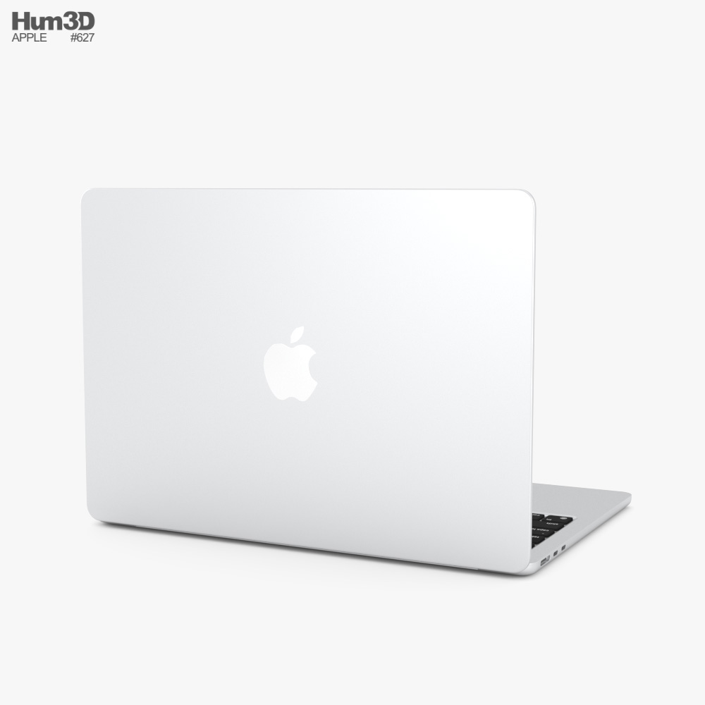 Apple MacBook Air 13 inch M3 2024 Silver 3D model - Download