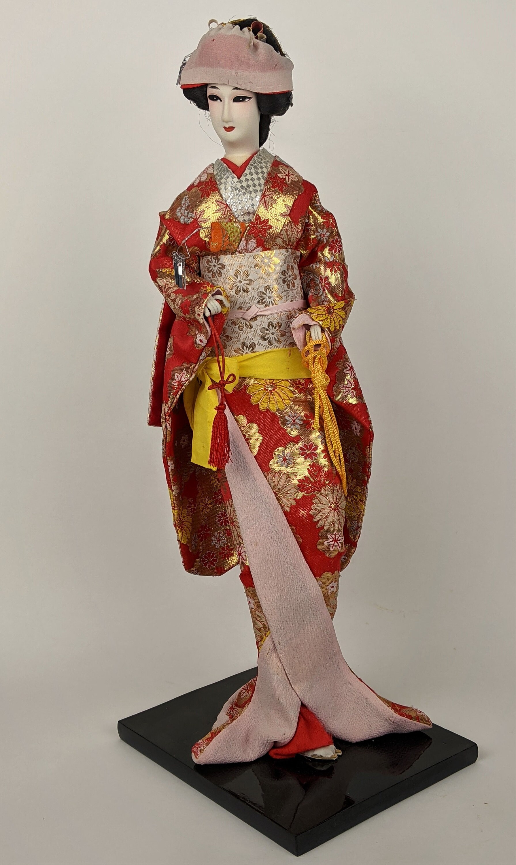 花嫁人形 日本の花嫁着物人形 シルク 高さ18インチ ミッドセンチュリー