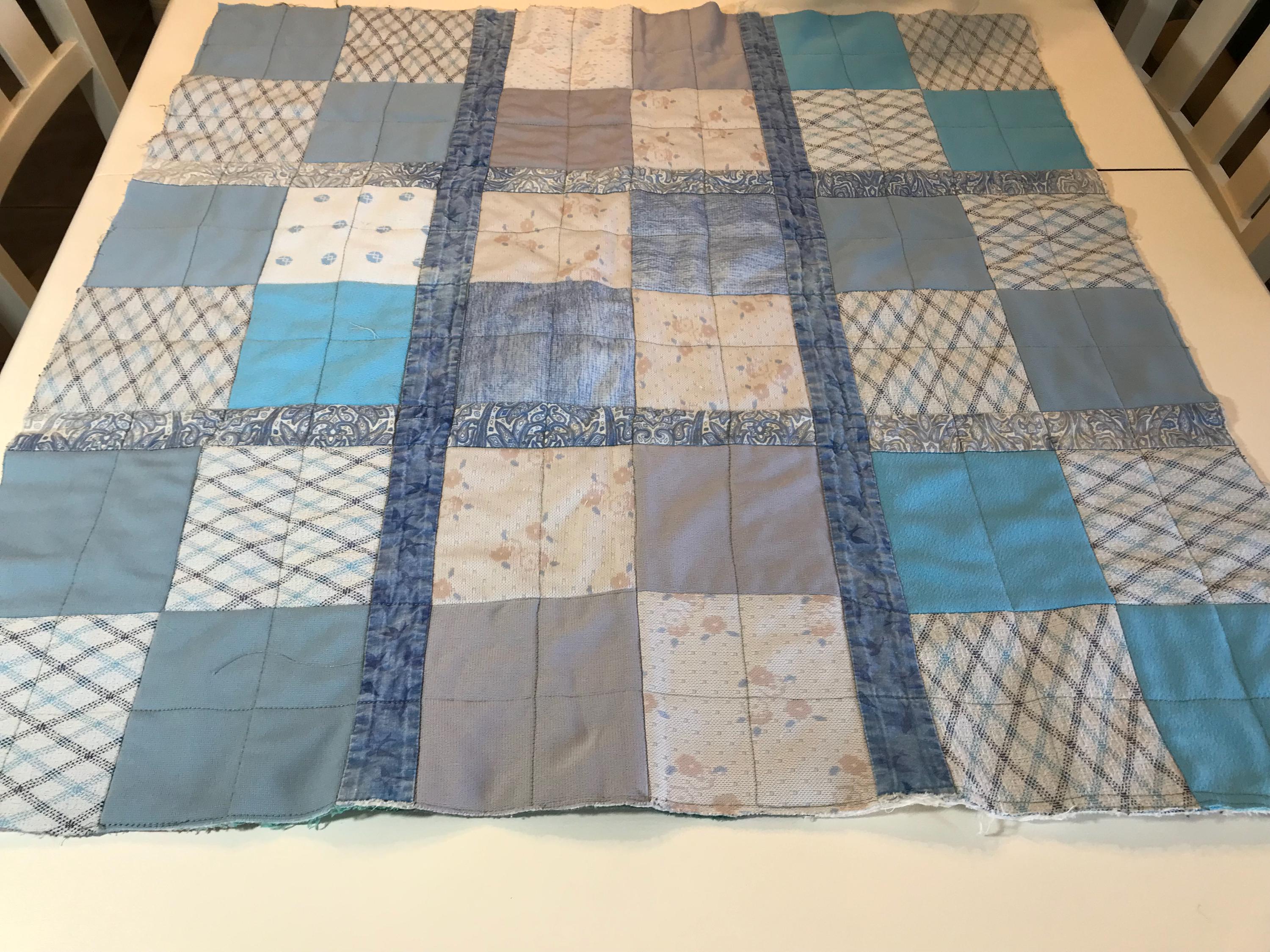 ヴィンテージクレイジーキルトスタイルの小さなキルトトッパー、30x30