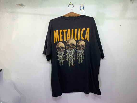 Vintage Metallica T-shirt 90s Concert 1997 Re Load Tour Pushead