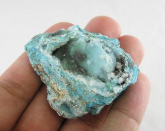 2.1インチ クリソコラ & クォーツ ドゥルージー - 45g ペルー 美しい