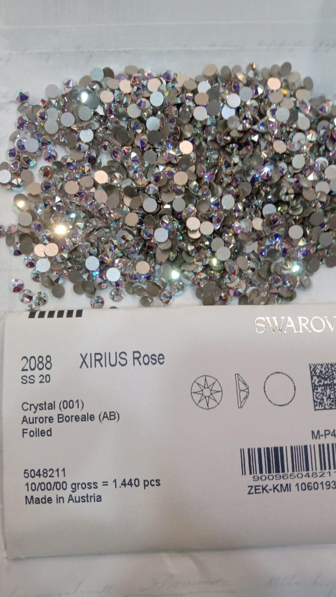Swarovski Crystal AB SS20 Xirius Rose 2088, Foiled (720-1440
