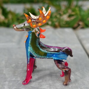 ムラーノベネチアンガラスお対 鹿の置物。 ムラーノベネチアンガラスお