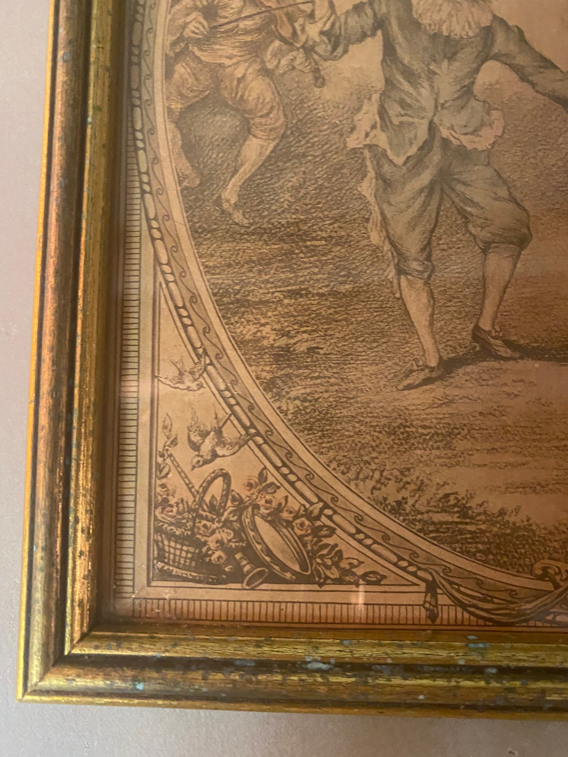 IsaCélini 『Scène de genre 』lithograph IsaCélini 『Scène de genre