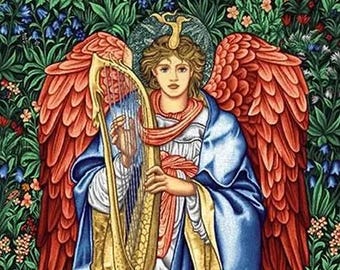Morris Angel Art Tapestry Wall Hanging Angeli Laudantes Ancient