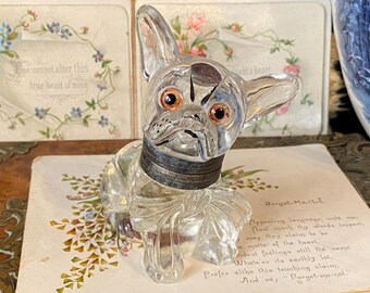 1930年代 銀製 インク壺 ドラゴン彫刻付き