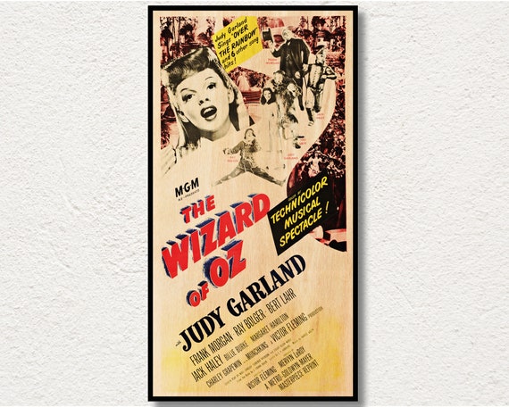 The Wizard of Oz Extra Large WOOD PRINT Poster, Fanart Fantasy