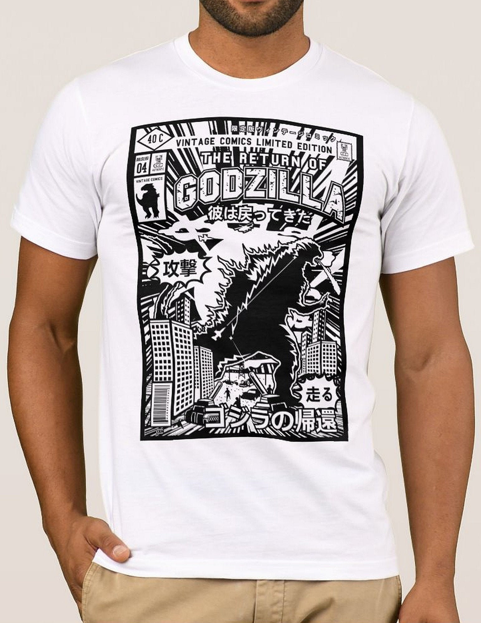 Godzilla T-shirt Gojira Kaiju Sci-fi Japan Monster Vintage 4XL 3XL