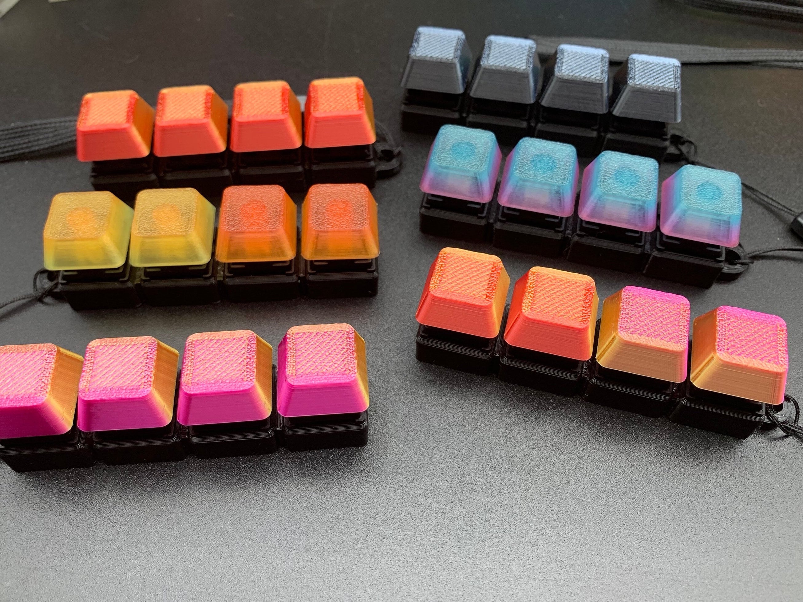 3D Printed Low Profile 4 Key Mechanical Keyboard Switch Fidget