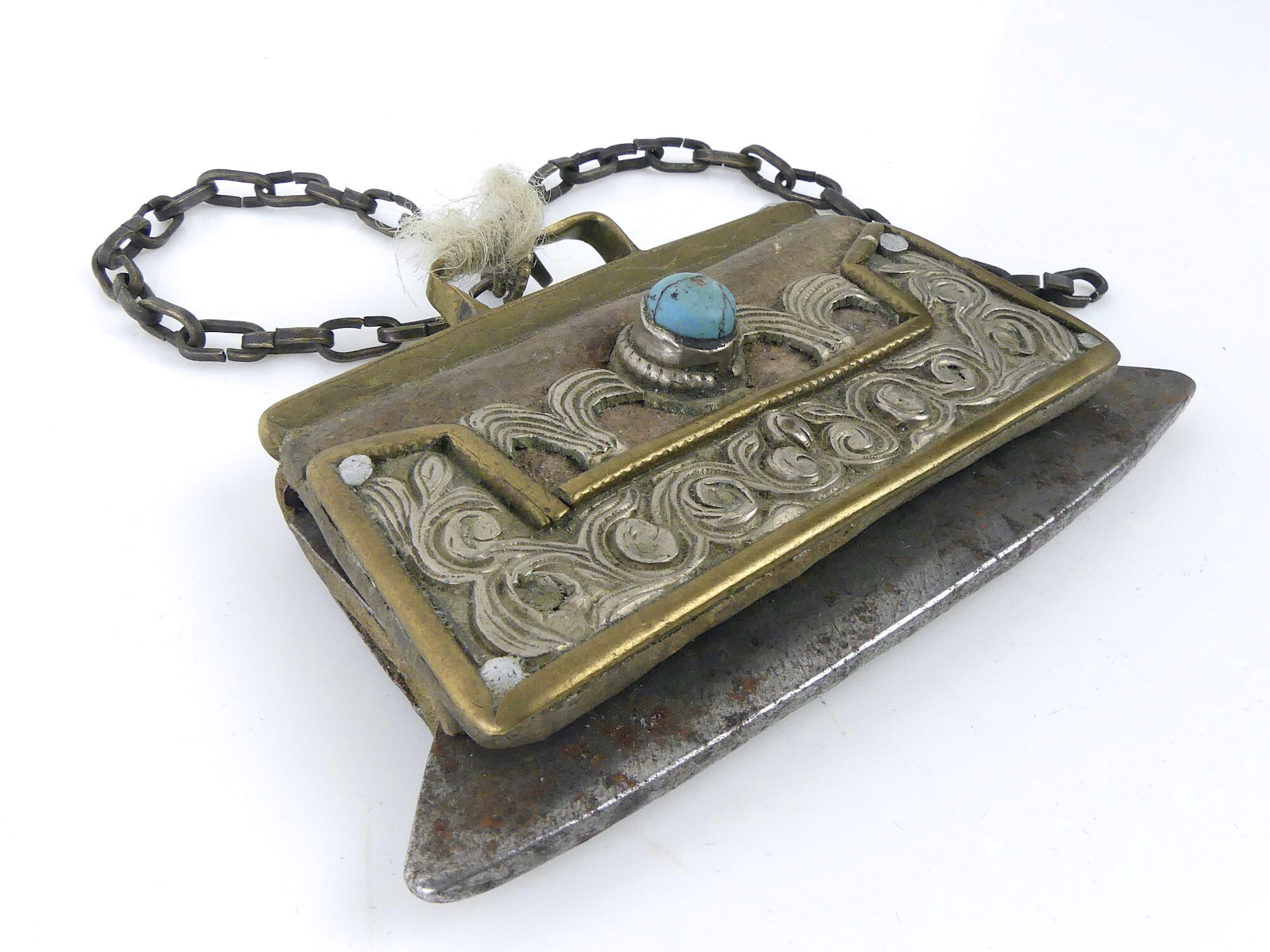 インド メイク 小物入れ珍品18~19世紀真鍮製