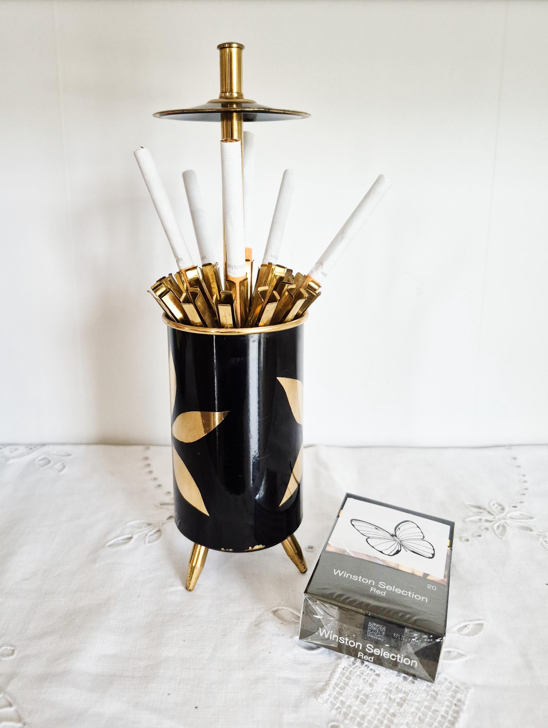 60年代 シガレットディスペンサー アンティーク 真鍮 インテリア