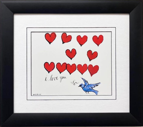 アンディ・ウォーホル アートポスター「I Love You So」額装済 額縁