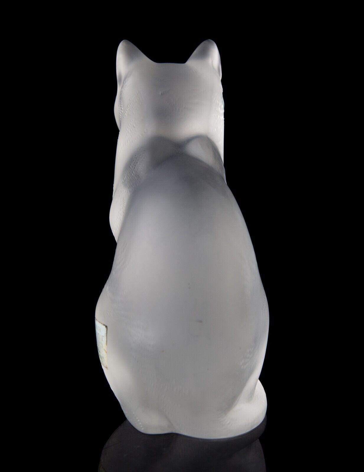 LALIQUE 猫のクリスタル彫刻 LALIQUE 猫のクリスタル彫刻 LALIQUE 猫の