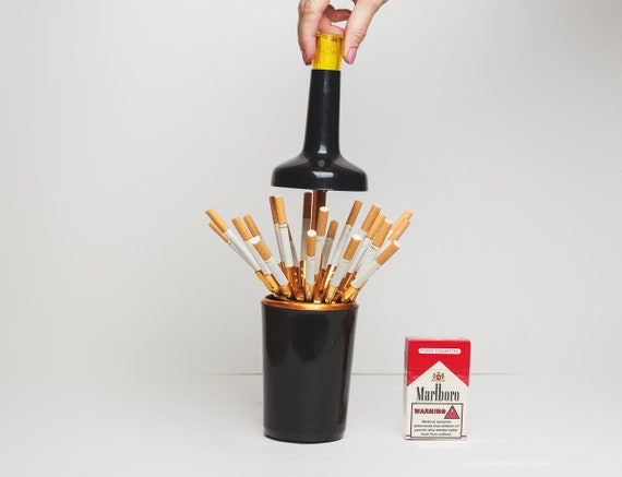 Cigarette Dispenser Holder Box Bottle Vintage Storage Custom Name