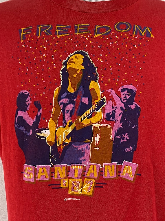 Vintage T-shirt, Size XL, Santana T Shirt, 1980s T Shirt, Concert