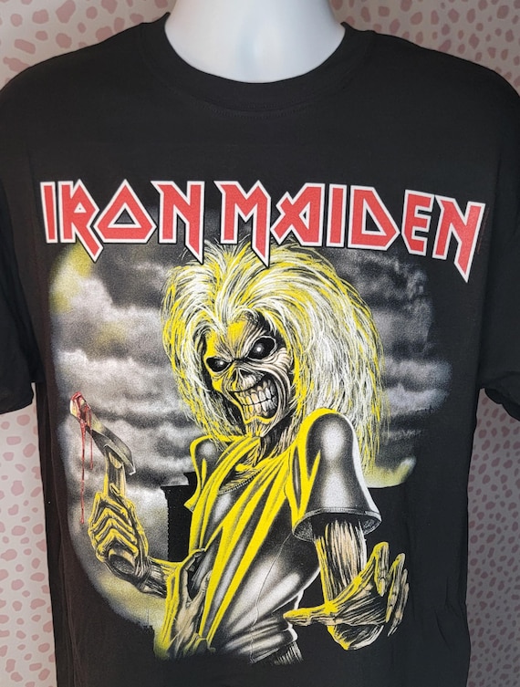 Iron Maiden Killers, Vintage Style Black Concert Tee, Men's Size