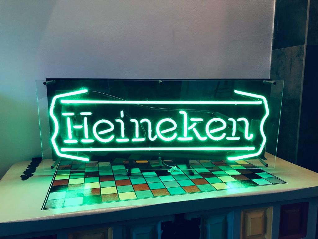 中古品 ヴィンテージ ネオンサイン ライト Heineken ヴィンテージ