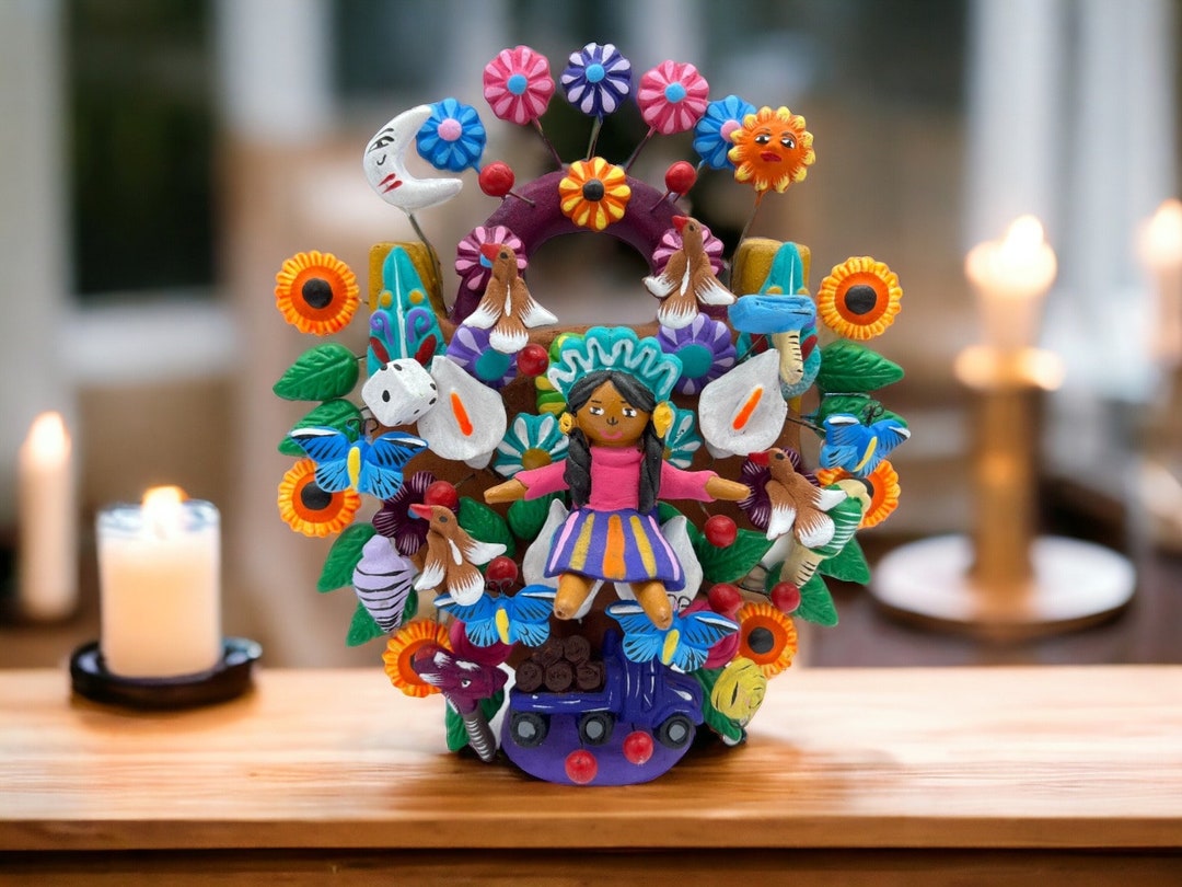 メキシコ】生命の樹 キャンドルスタンド ビンテージ メキシコ 生命の樹