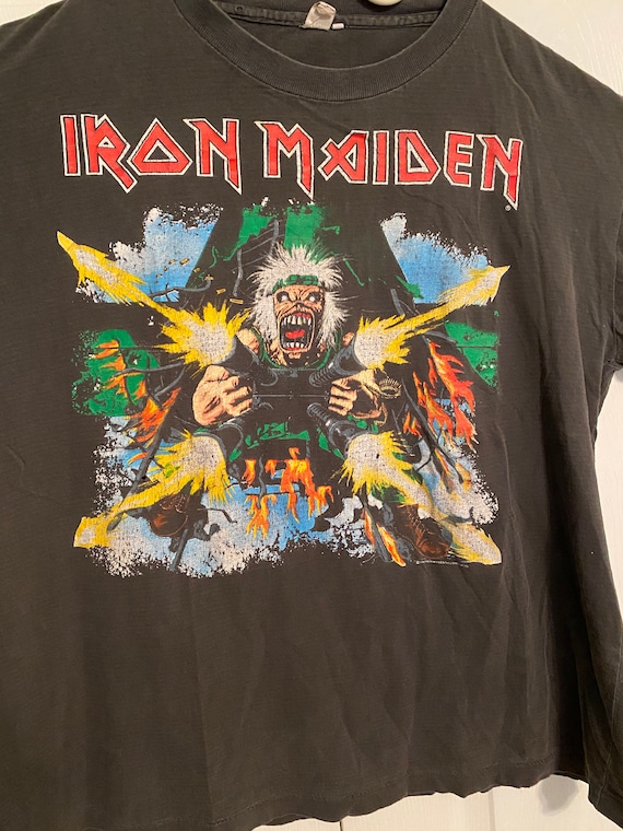 Vintage 1990 Iron Maiden Eddie Tail Gunner Single Stitch T Shirt