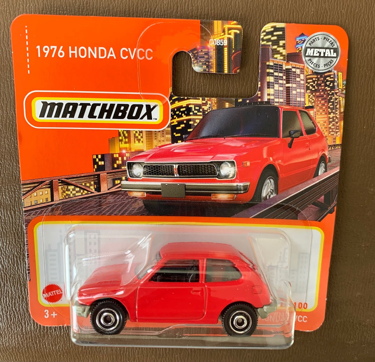 Matchbox 1976 Honda Cvcc-red With Black Interior-mbx Metal Short