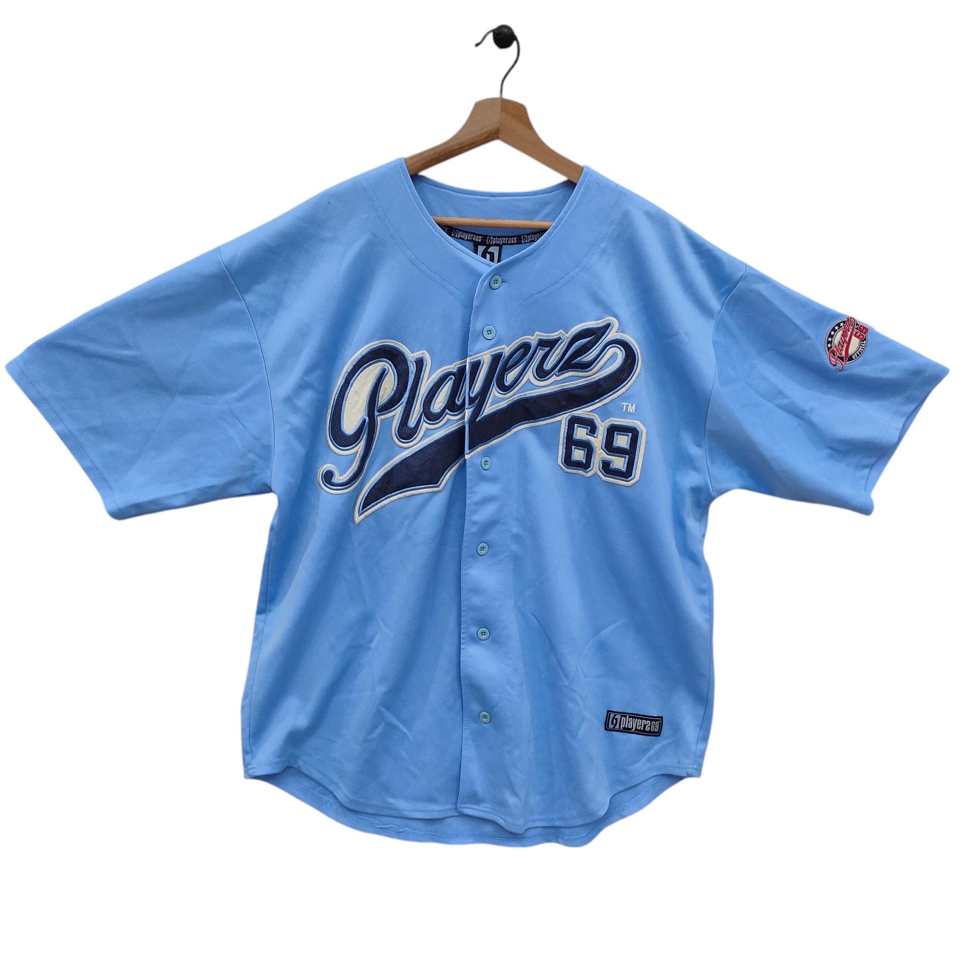 Vtg Players 69 Baseball Jersey X-large Vintage Jersey Hip Hop Rap