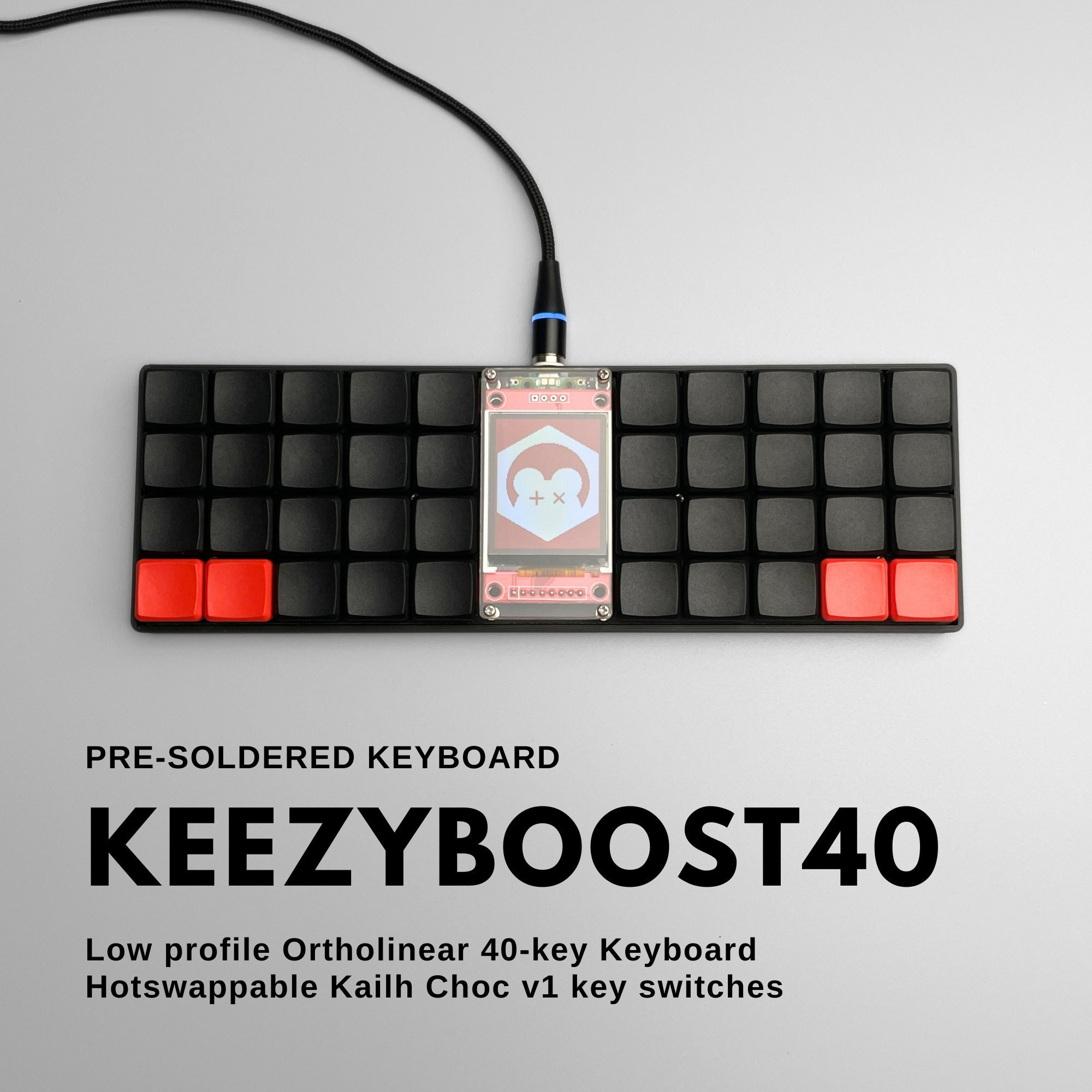 Pre-soldered / DIY Kit Keezyboost40 40 Keys RP2040 Low Profile