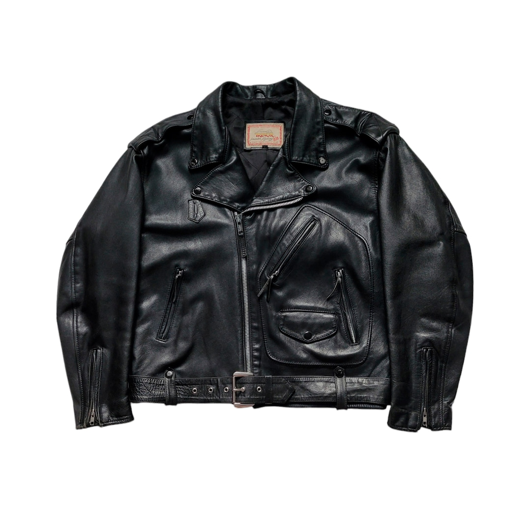 Original Rare Vintage 80s Lee Trevor Oversized D Pocket Motorcycle