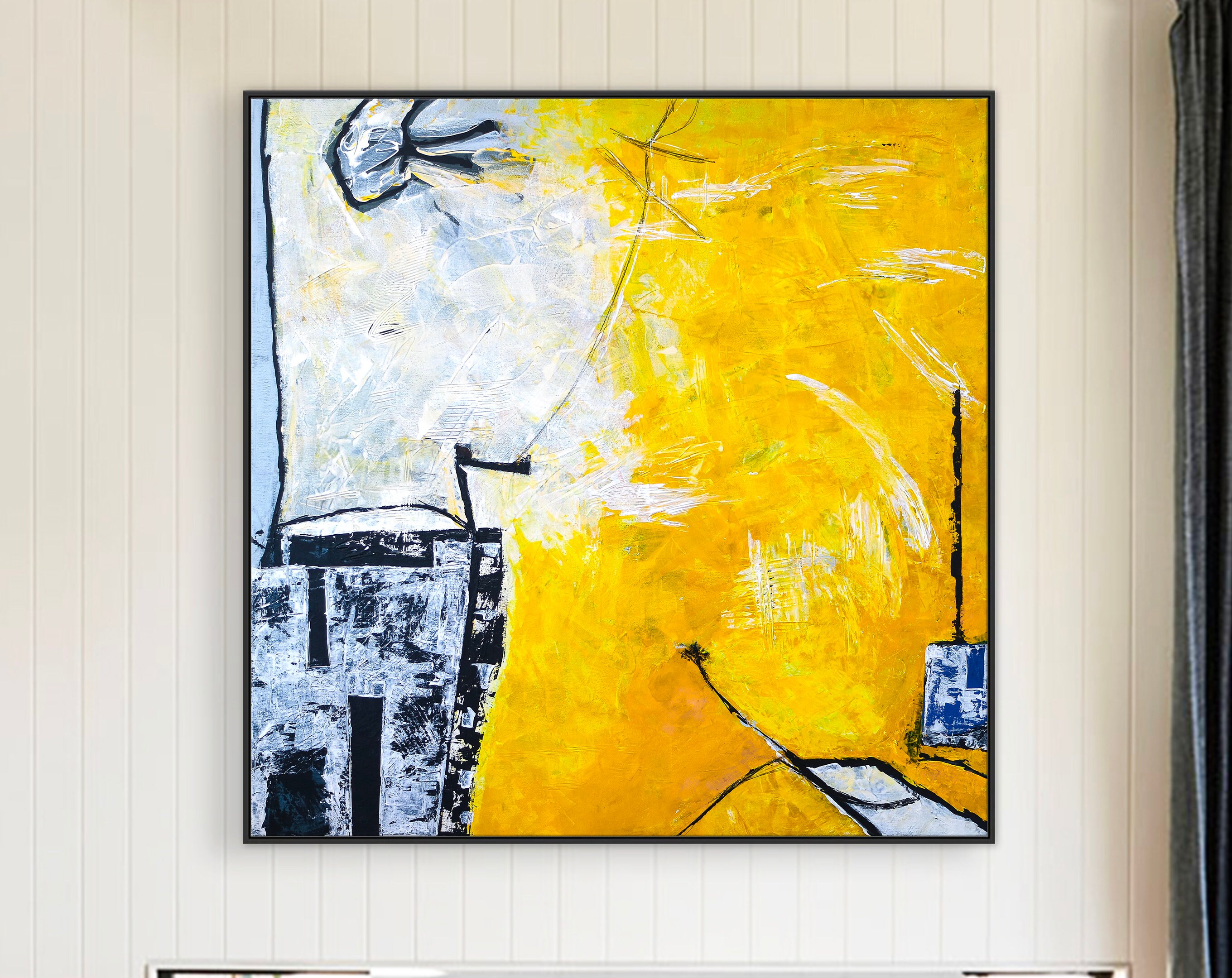 現代アート「私を照らされた本当の私」抽象画