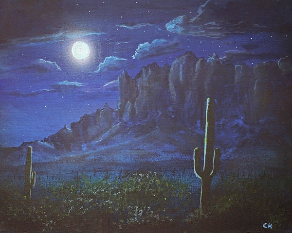 スーザン・パトリシア原画『ムーンダンス』 Superstition Mountains