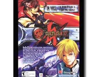 2003 Guilty Gear X2 Framed Print Ad/poster Official PS2 Fighting