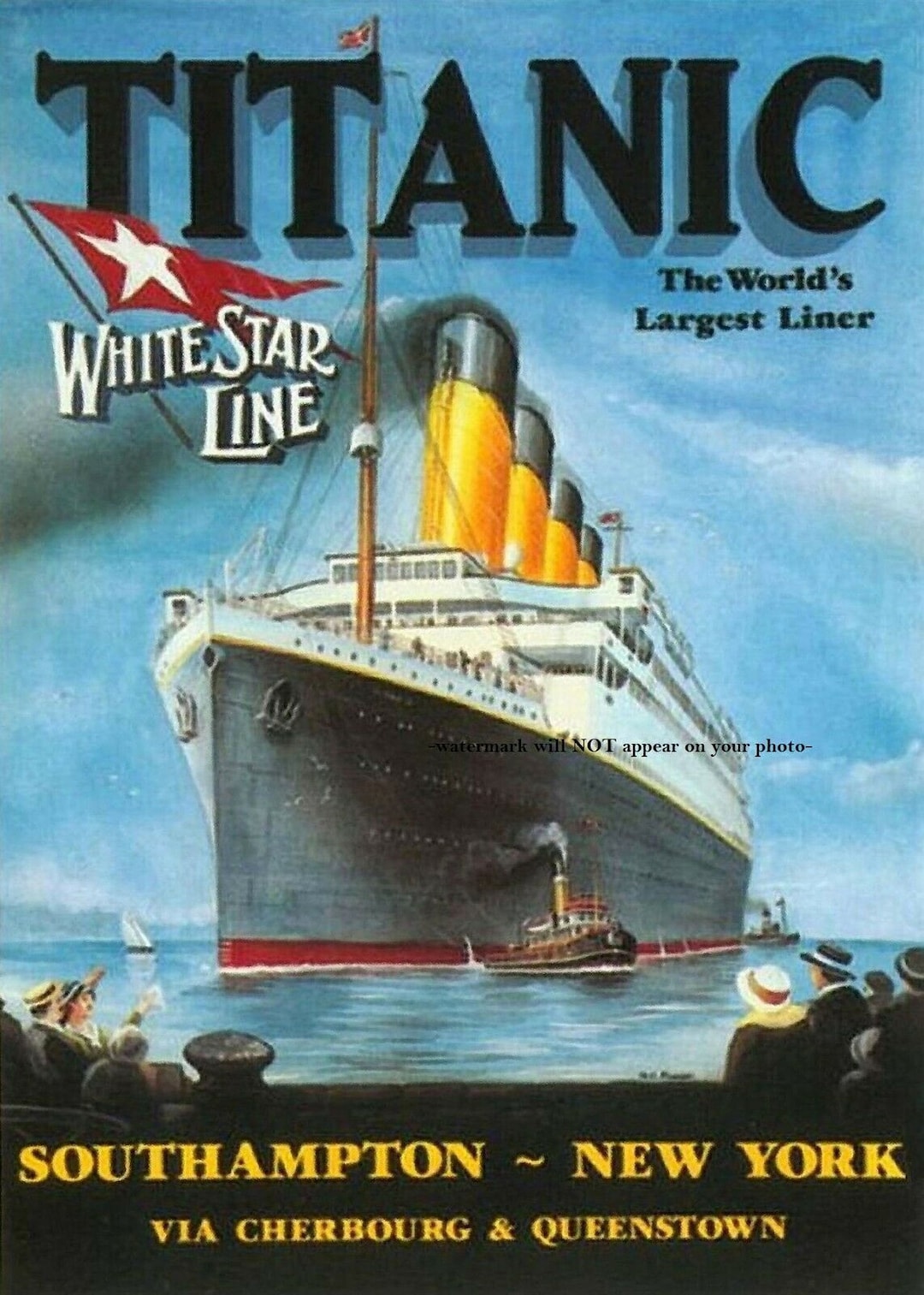 Titanic 初航海 ポスター証明書付き額入り