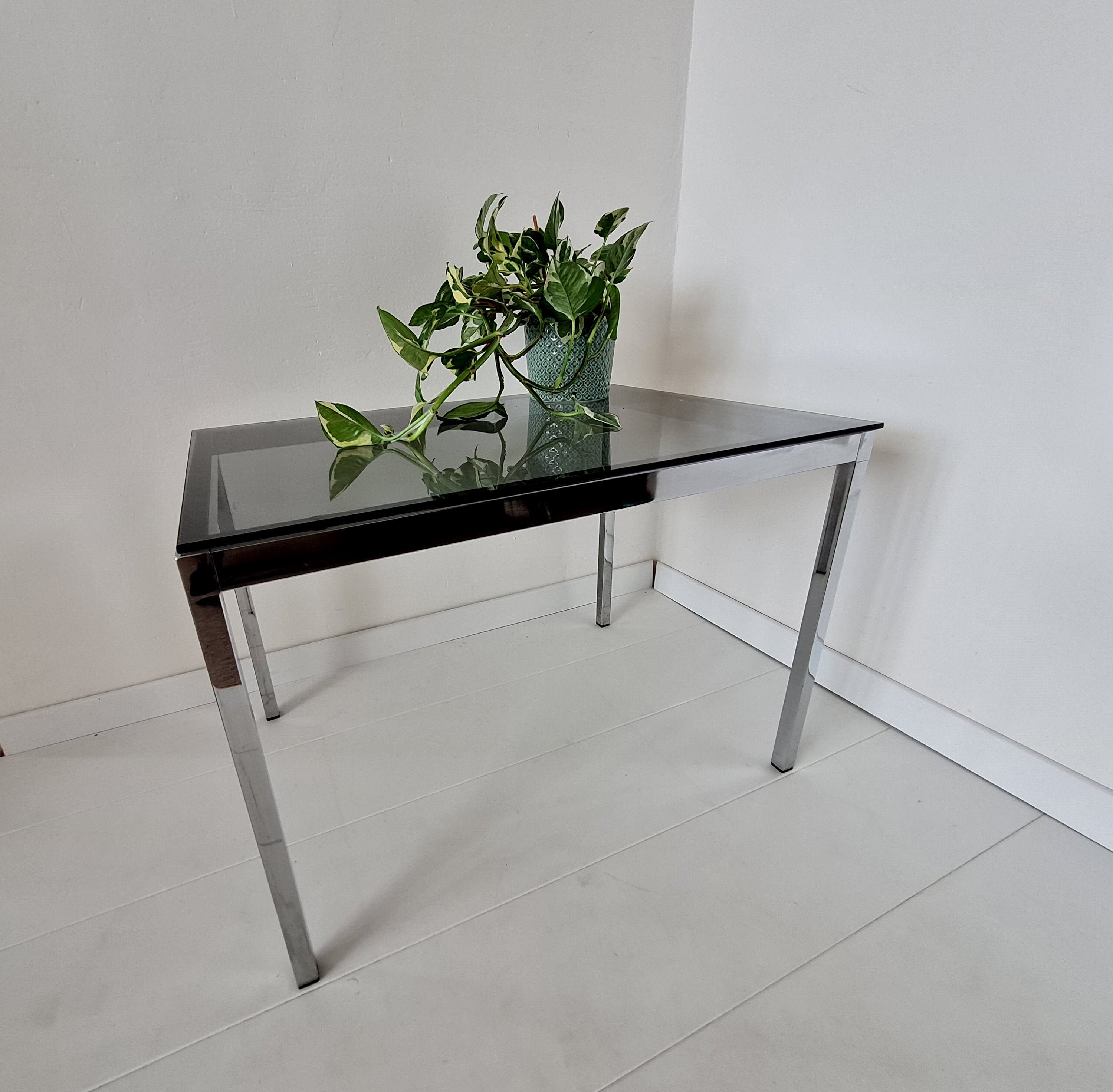 ガラストップサイドテーブル スペースエイジ ミッドセンチュリー