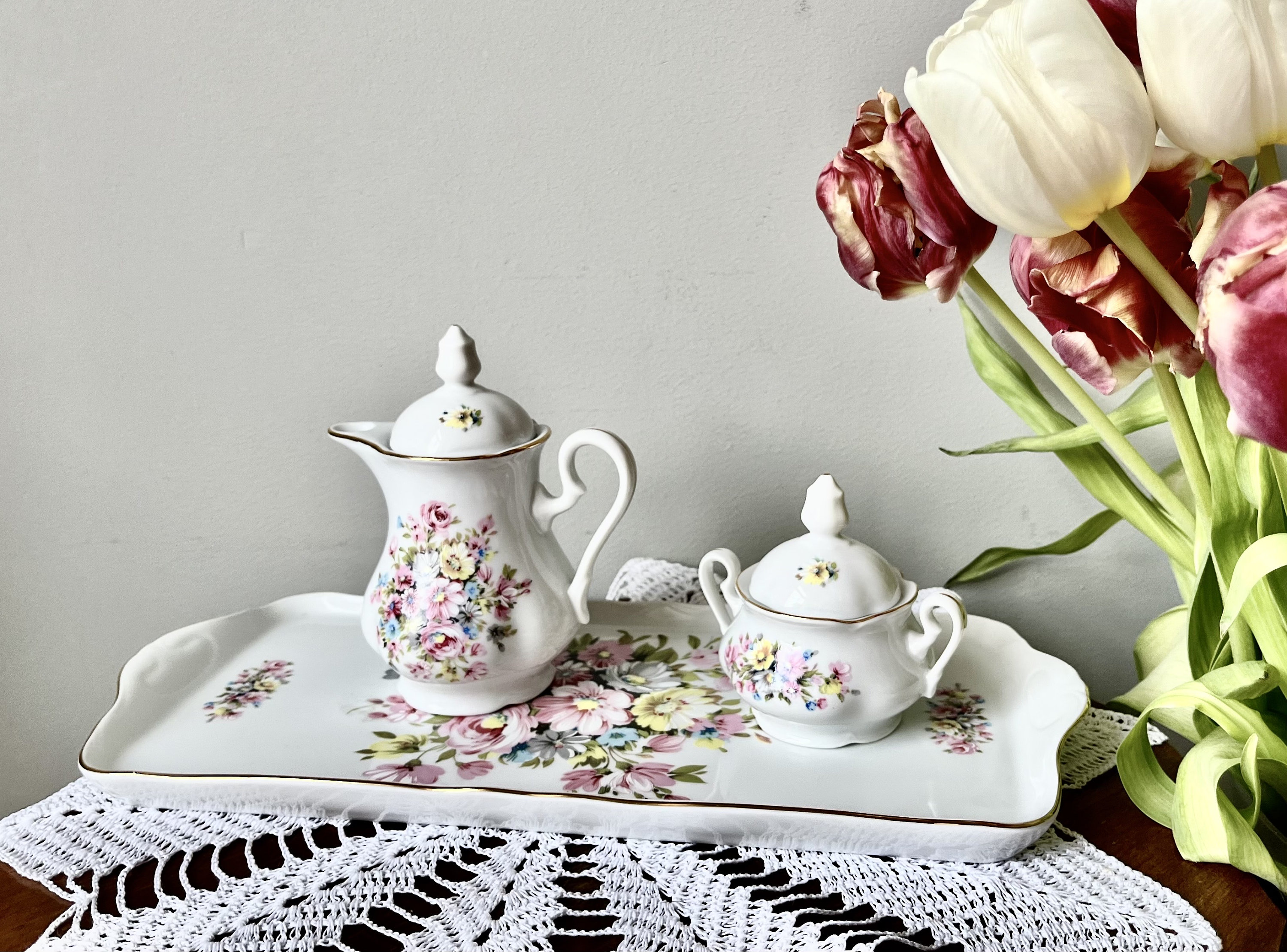 Vintage Leander 1946 RGK China De Boheme Porcelain Pink - Cake