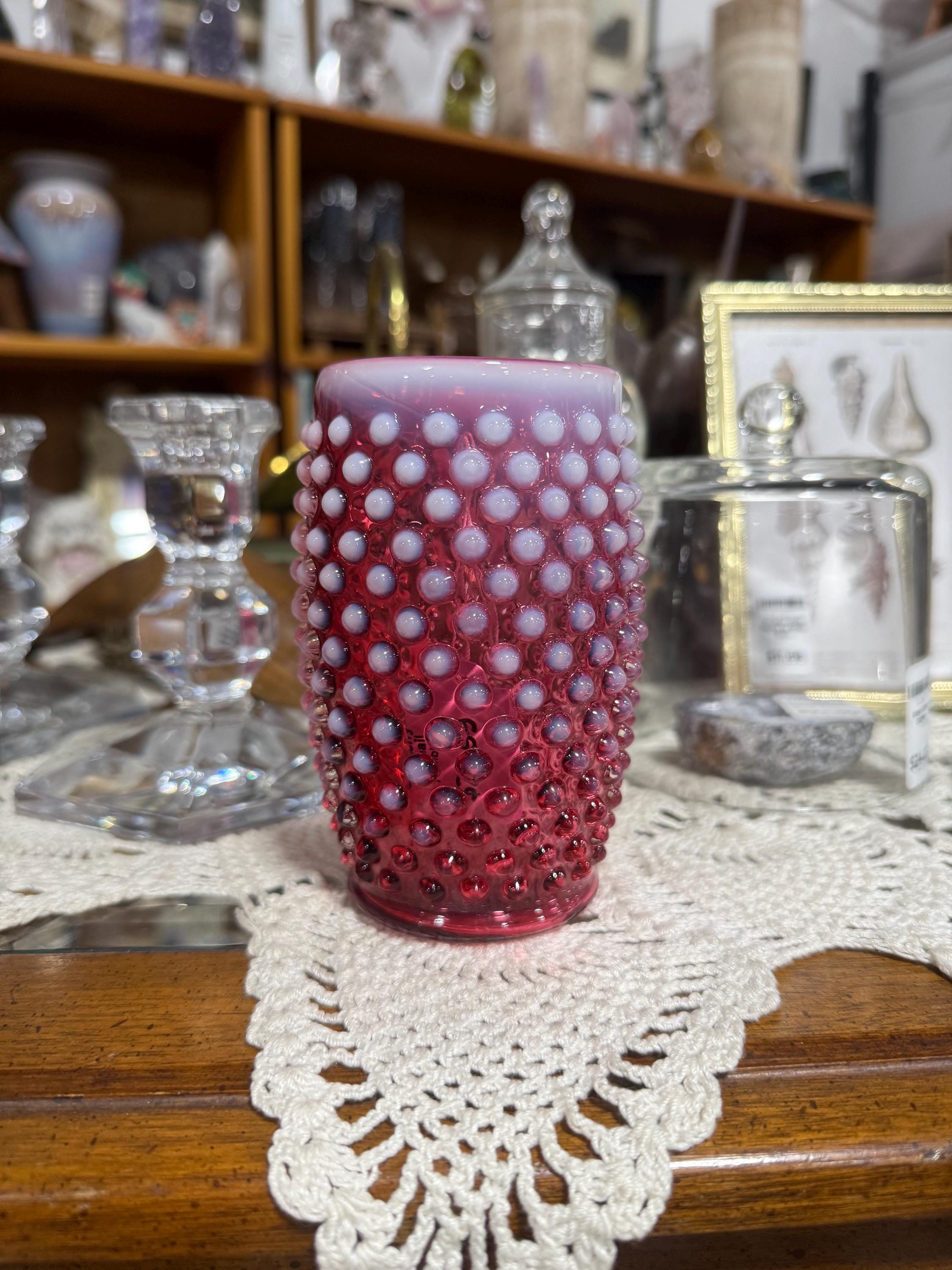 フェントン ミルクグラス フリルエッジボウル ホワイト ドット